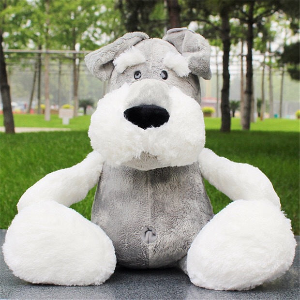 Schnauzer dog doll plush toy