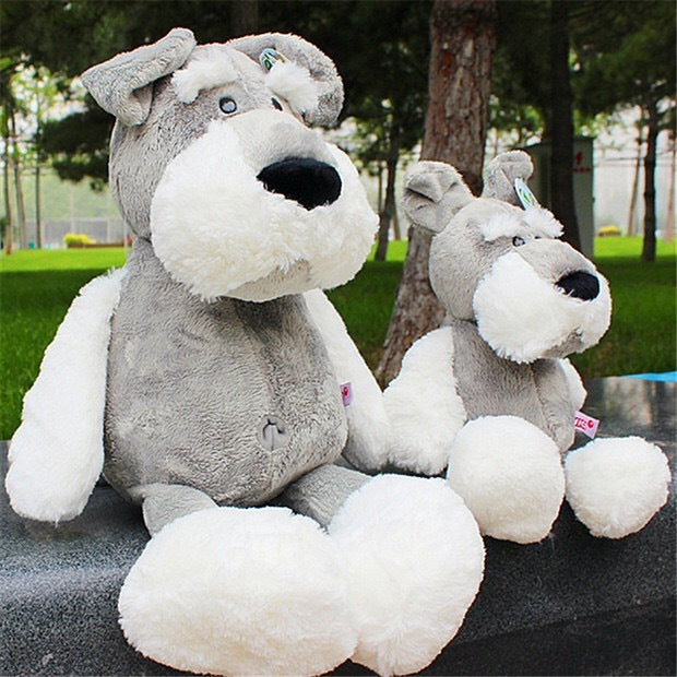 Schnauzer dog doll plush toy
