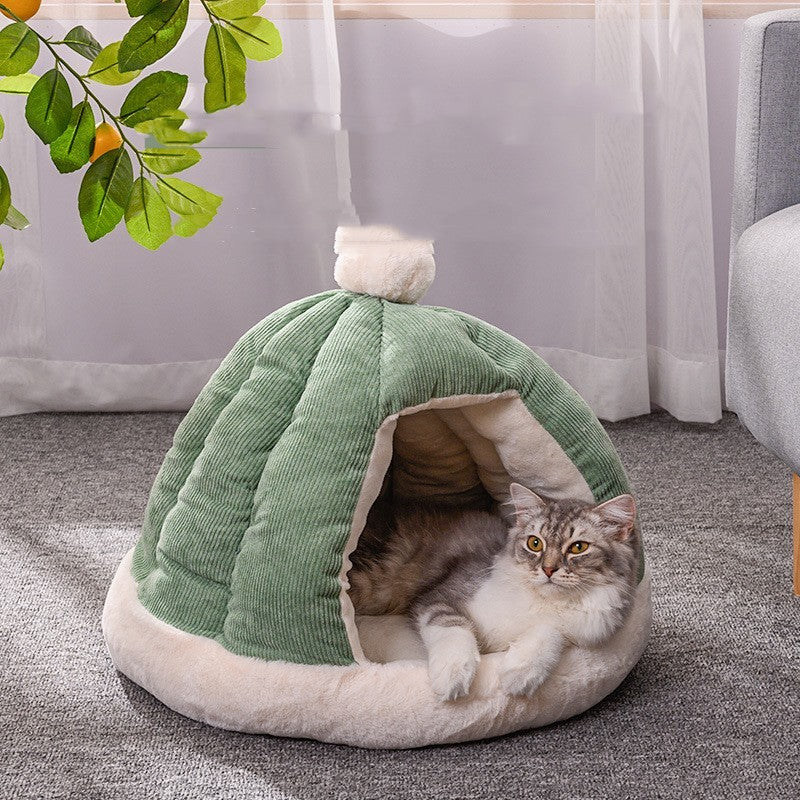 Half Enclosed Kennel Dog Bed